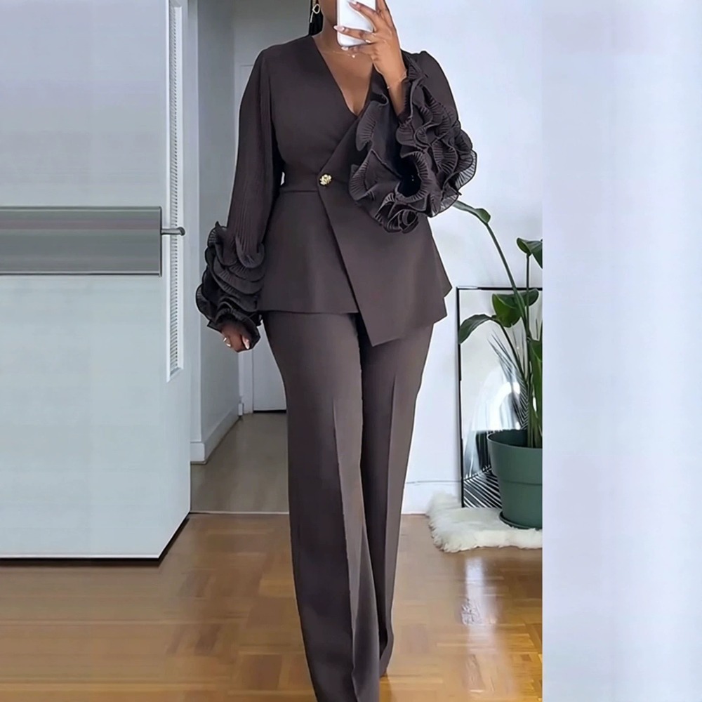 Women'S Formal Wear Suits - レディース 2 ピース パンツ スーツ ディープ