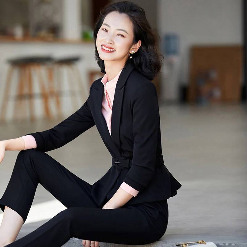 Women Formal Wear For Interview - フォーマルな女性用ビジネスブレザー、女性用スカートスーツ、レディースオフィスプロフェッショナル、ジャケットコートとスカート付き、キャリア面接用衣装