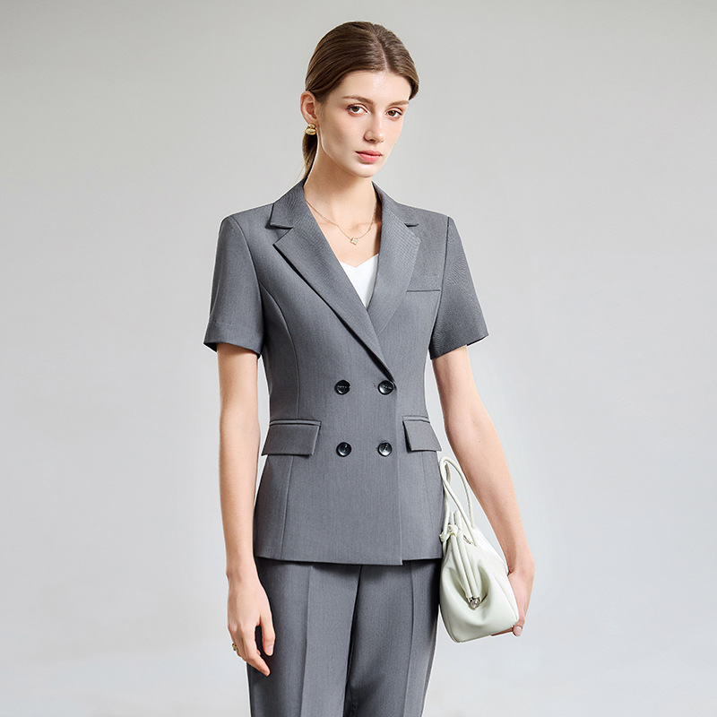 レディースサマー薄手半袖スーツ2025新作 大学生面接用プロ - Women Formal Wear For Interview のレビューと価格