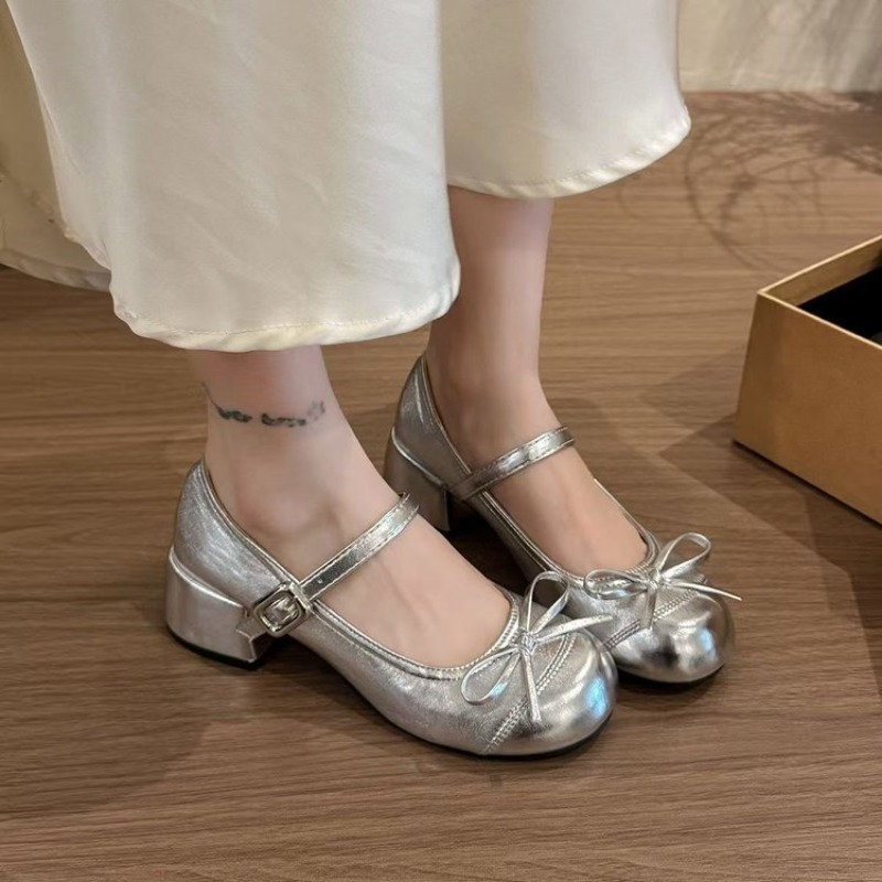 レディース メリージェーンシューズ ラウンドトゥ ブロックヒ - Women'S Work Fashion のレビューと価格