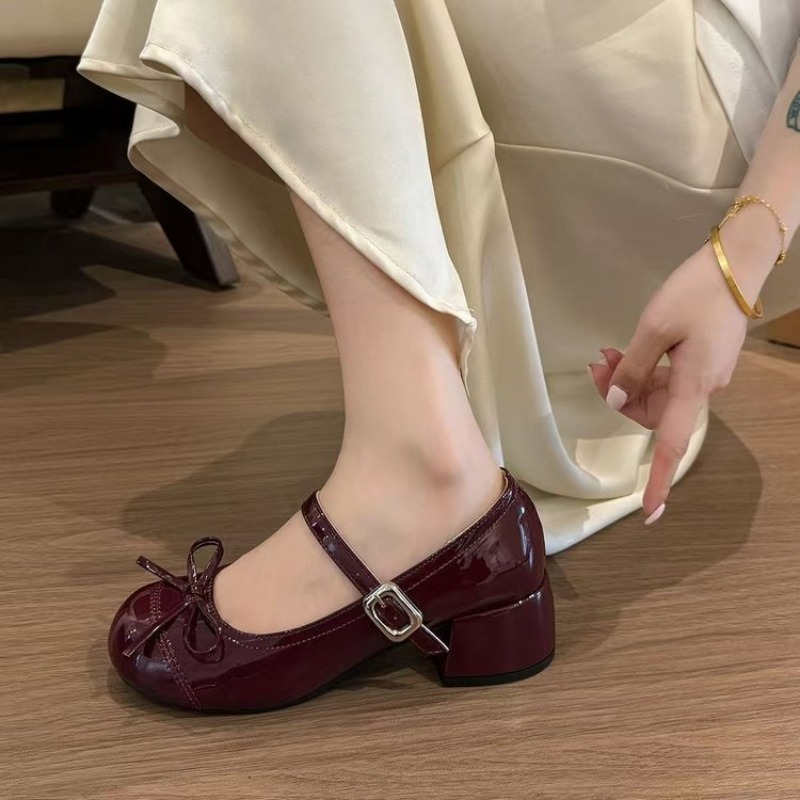 レディース メリージェーンシューズ ラウンドトゥ ブロックヒ - Women'S Work Fashion のレビューと価格