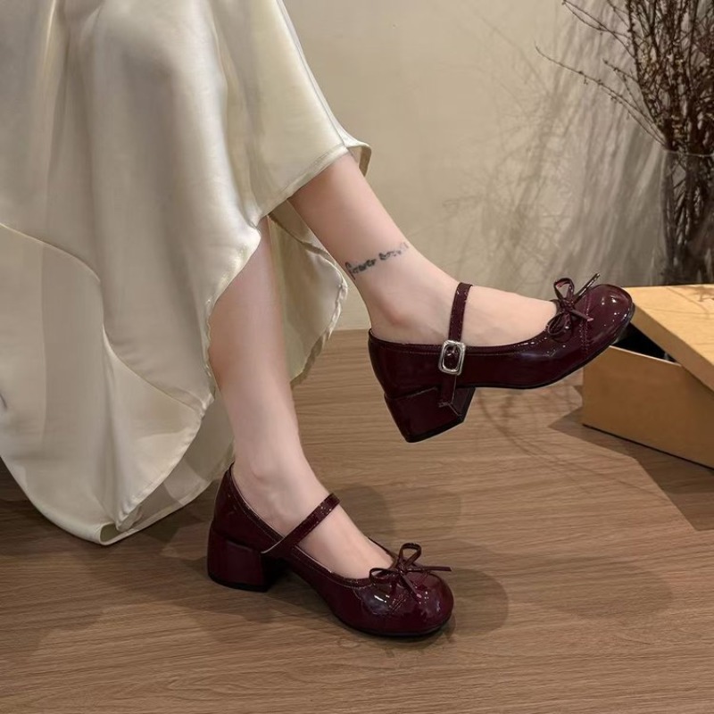 レディース メリージェーンシューズ ラウンドトゥ ブロックヒ - Women'S Work Fashion のレビューと価格