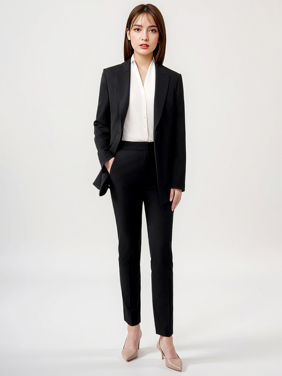 黒のシングルボタンブレザーとパンツセット,フォーマルウェア, - Women Formal Wear For Party のレビューと価格