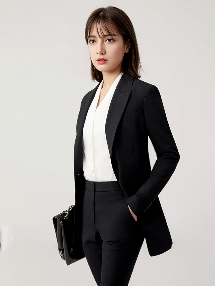 黒のシングルボタンブレザーとパンツセット,フォーマルウェア, - Women Formal Wear For Party のレビューと価格