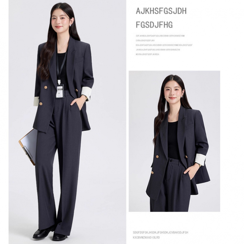 春と秋の女性用スーツセット、大学生の面接用プロフェッショナル - Women Formal Wear For Interview のレビューと価格