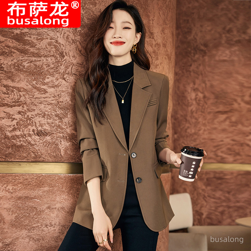 ブレザー ジャケット 秋冬女性長袖プロフェッショナル小さなブ - Women Formal Wear For Interview のレビューと価格