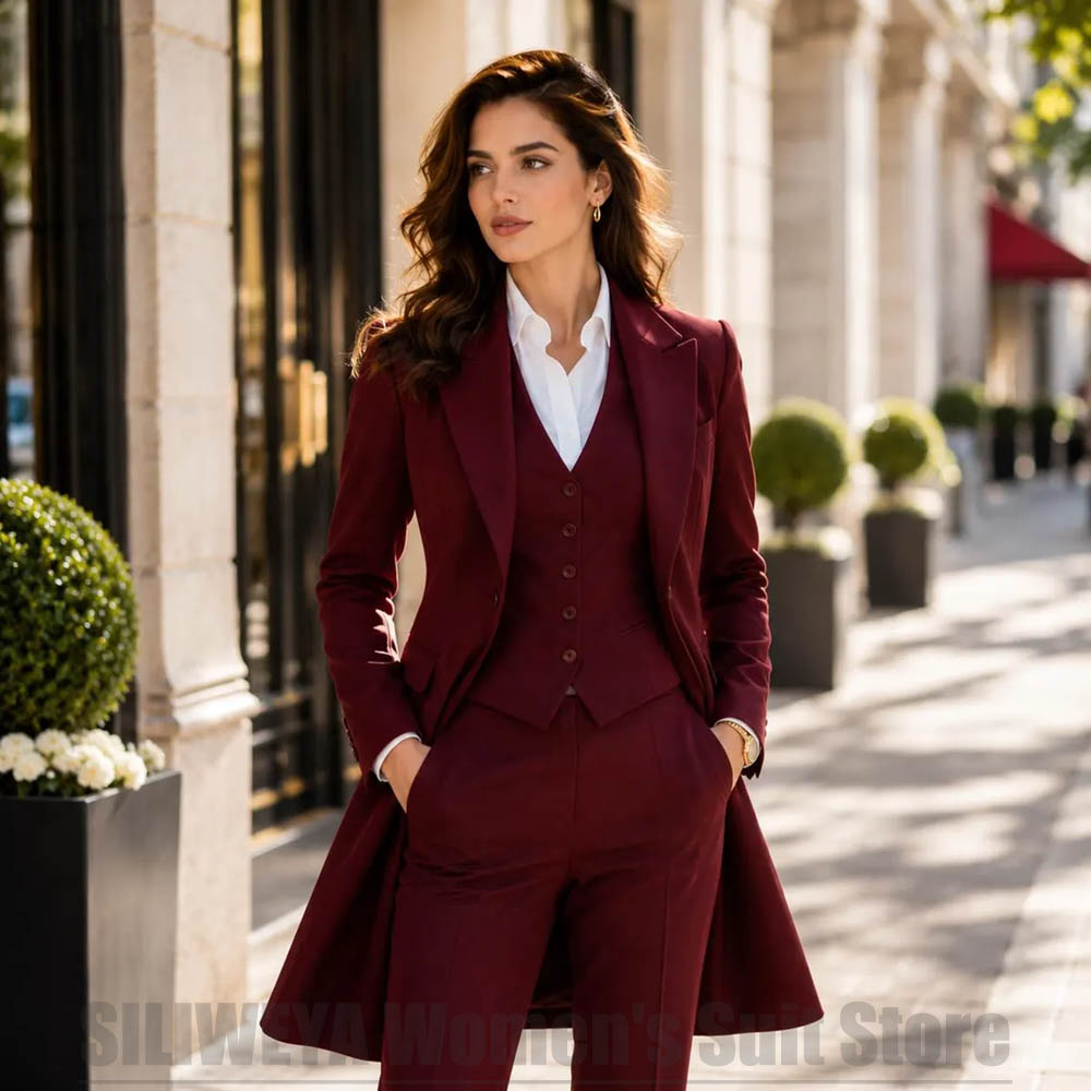 ファッショナブルな女性用3ピーススーツ、エレガントなピークド - Women Formal Wear For Party のレビューと価格