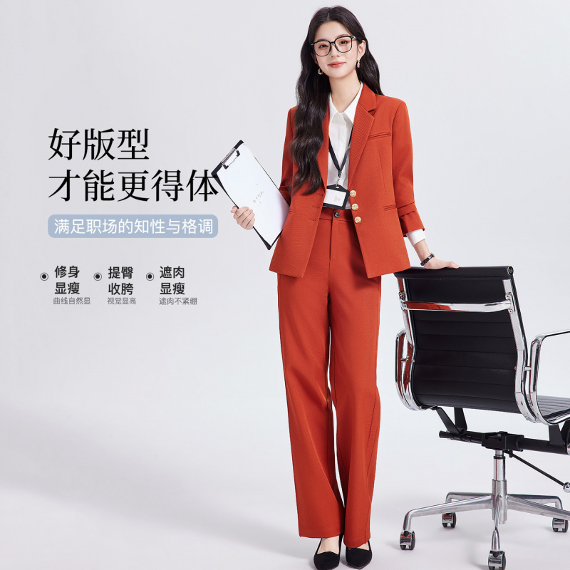 カーキ色の女性用スーツセット、高級感のあるカジュアルビジネス - Women Formal Wear For Interview のレビューと価格