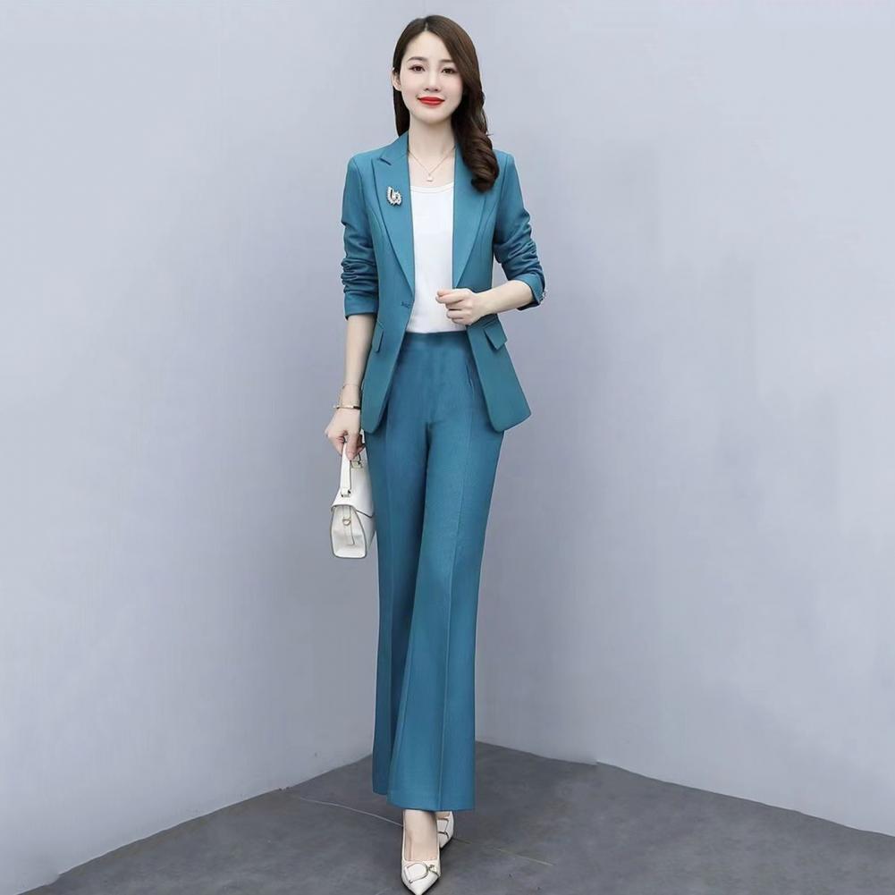 2点セット レディースフォーマルコートパンツセット 襟付き長 - Women'S Formal Wear Suits のレビューと価格
