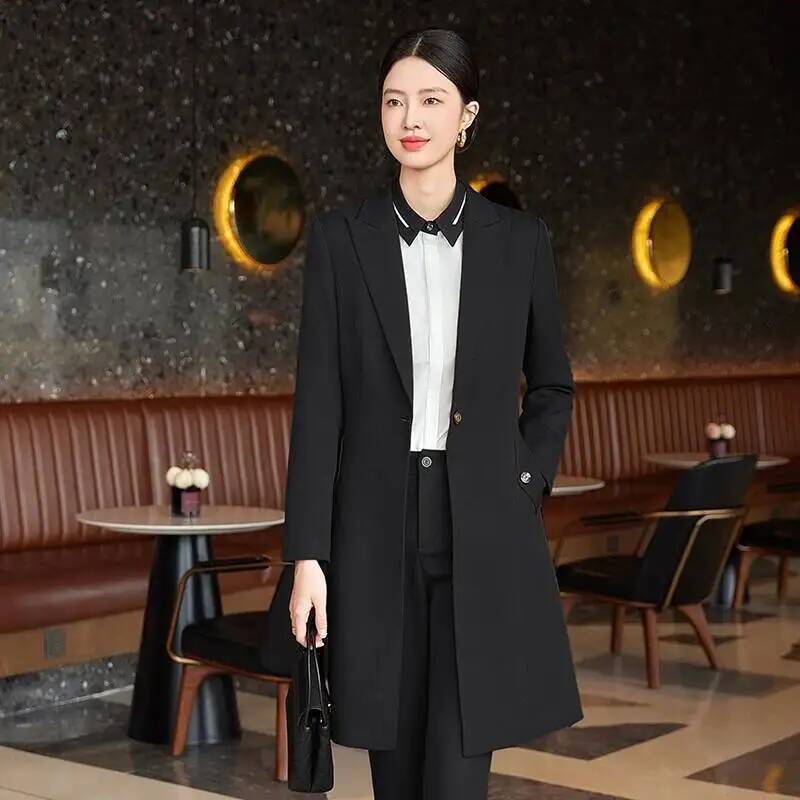 高品質生地 秋冬 フォーマル エレガントスタイル ミドル丈  - Women Formal Wear For Interview のレビューと価格