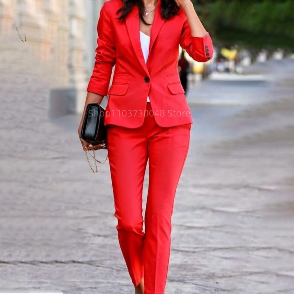 ファッションオフィスレディースブレザーとパンツスーツフォーマ - Women'S Formal Wear Suits のレビューと価格
