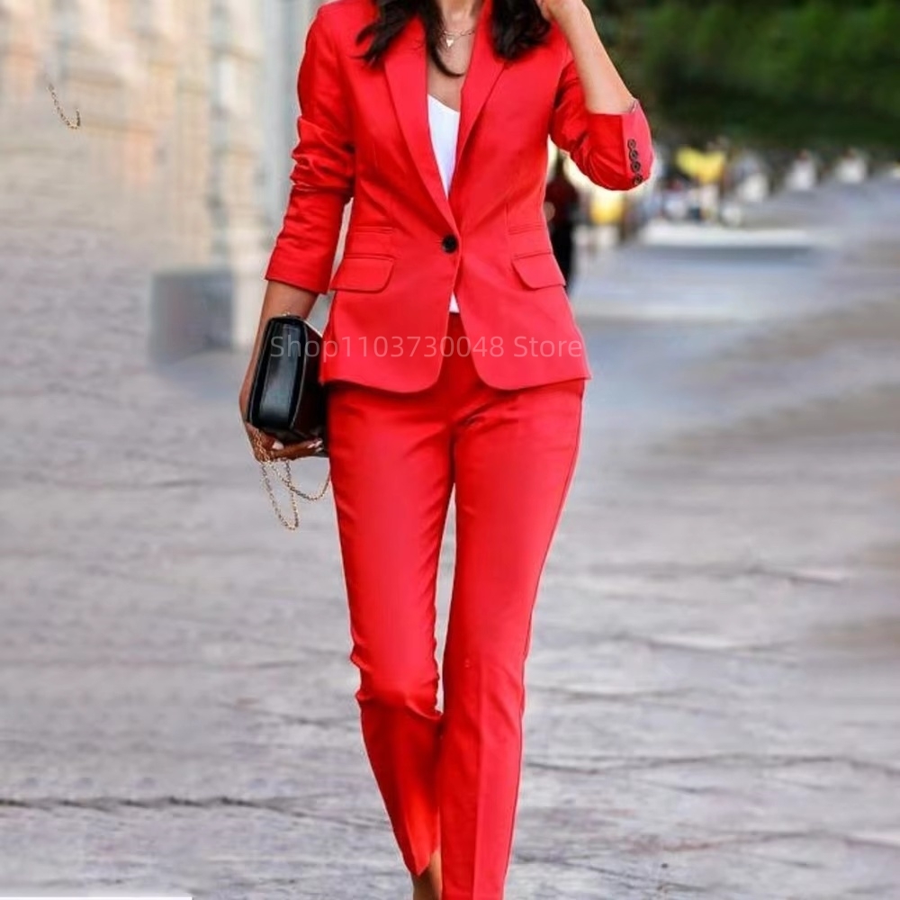 ファッションオフィスレディースブレザーとパンツスーツフォーマ - Women'S Formal Wear Suits のレビューと価格
